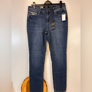 Earl Jeans Medium Wash‎ Embellished Pockets Skinny Women’s Size 12